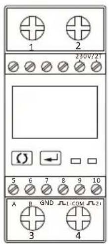 Deye SUN-3.6K-G05P1-EU-AM2 - Schéma de connexion du système pour le compteur Eastron - 1