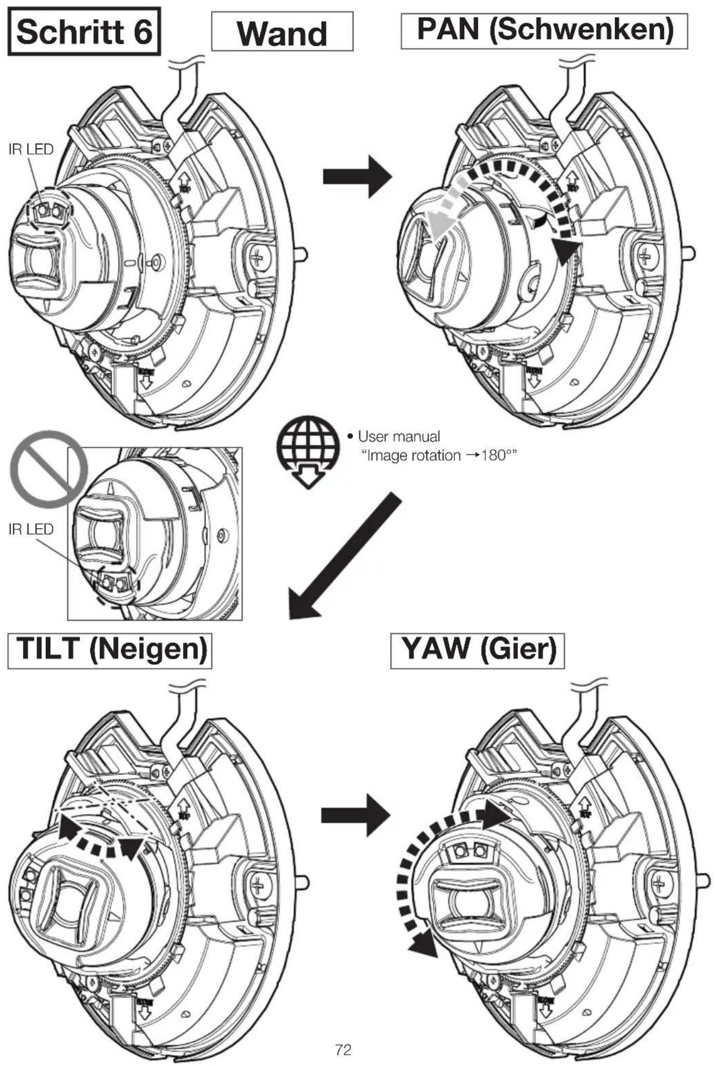 i-PRO WV-U22750-F3L - → Schalten Sie die Stromversorgung ein (PoE). - 4