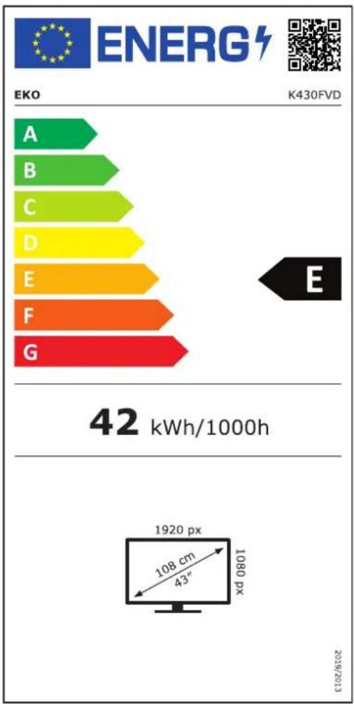 EKO K430FVD - ENERGY LABEL - 1