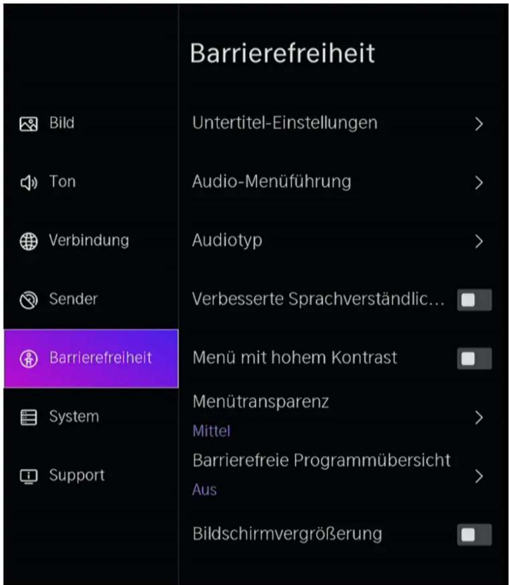 EKO K430FVD - EINSTELLUNG - BARRIEREFREIHEIT - 1