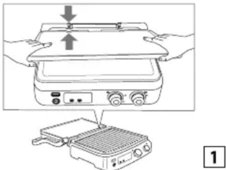 BRAUN MultiGrill 7 CG 7044 - Τοποθέτηση των πλακών ψησίματος - 1