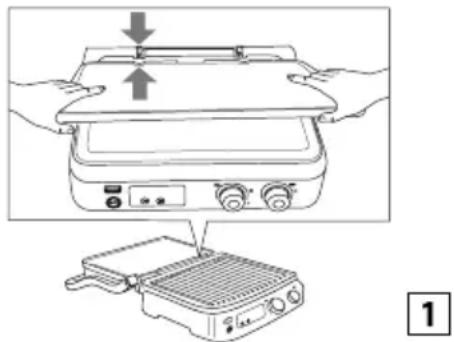 BRAUN MultiGrill 7 CG 7044 - Montaje de las placas de cocción - 1