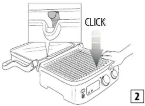 BRAUN MultiGrill 7 CG 7044 - Τοποθέτηση των πλακών ψησίματος - 2