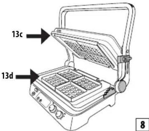 BRAUN MultiGrill 7 CG 7044 - Modalità waffle (solo per il modello CG7044) - 1