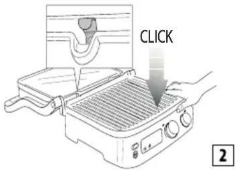 BRAUN MultiGrill 7 CG 7044 - Inserimento delle piastre di cottura - 2