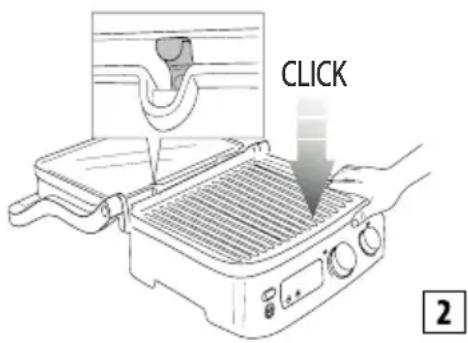 BRAUN MultiGrill 7 CG 7044 - Inserting the cooking plates - 2