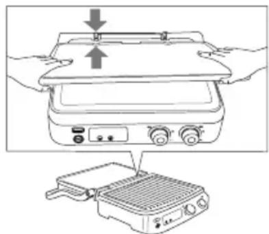 BRAUN MultiGrill 7 CG 7044 - Inbrengen van de bakplaten - 1