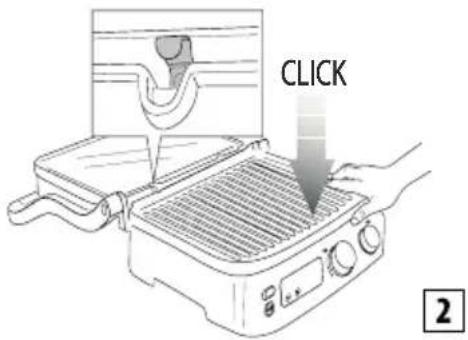 BRAUN MultiGrill 7 CG 7044 - Montaje de las placas de cocción - 2