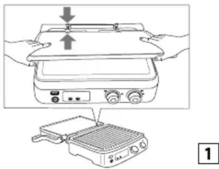 BRAUN MultiGrill 7 CG 7044 - Inserting the cooking plates - 1