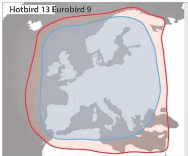 Hotbird 13 Eurobird 9