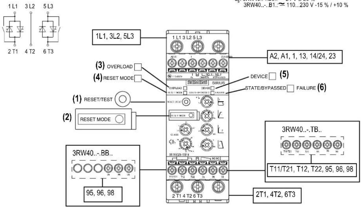 SIEMENS 3RW4027-1BB14 - 电机电流设定值 - 1