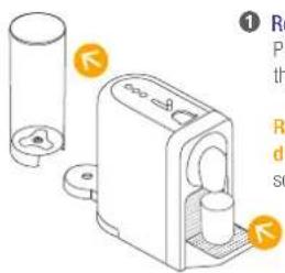 KRUPS Nespresso Prodigio - Emptying the System before a period of non-use or for frost protection / Vidange du systemeavart une periode de non-utilisation ou en proteclor contre le gel - 1