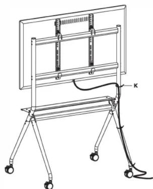 KIMEX 030-4386 - CHARIOT MOBILE POUR ECRAN TV 50''-86'' - 2