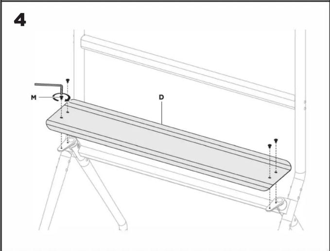 KIMEX 030-4386 - CHARIOT MOBILE POUR ECRAN TV 50''-86'' - 5