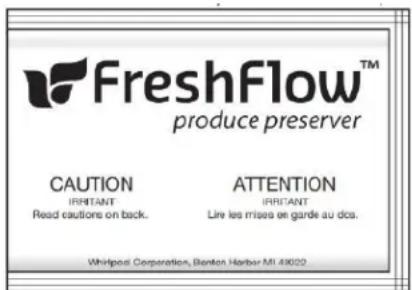 WHIRLPOOL CAE2779JWH - Remplacer le sachet de conservation pour produits frais - 1