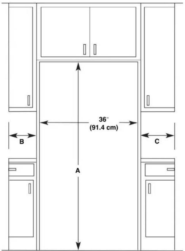 WHIRLPOOL CAE2779JWH - Opening Dimensions - 1