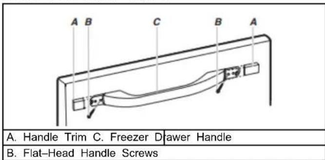 WHIRLPOOL WRB322DMBSS - Freezer Door Handle Style 2 - 1