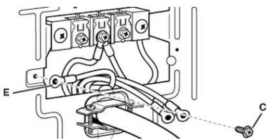 WHIRLPOOL CGM2779JWH - Connecting Power Cord Ground Wire - 1