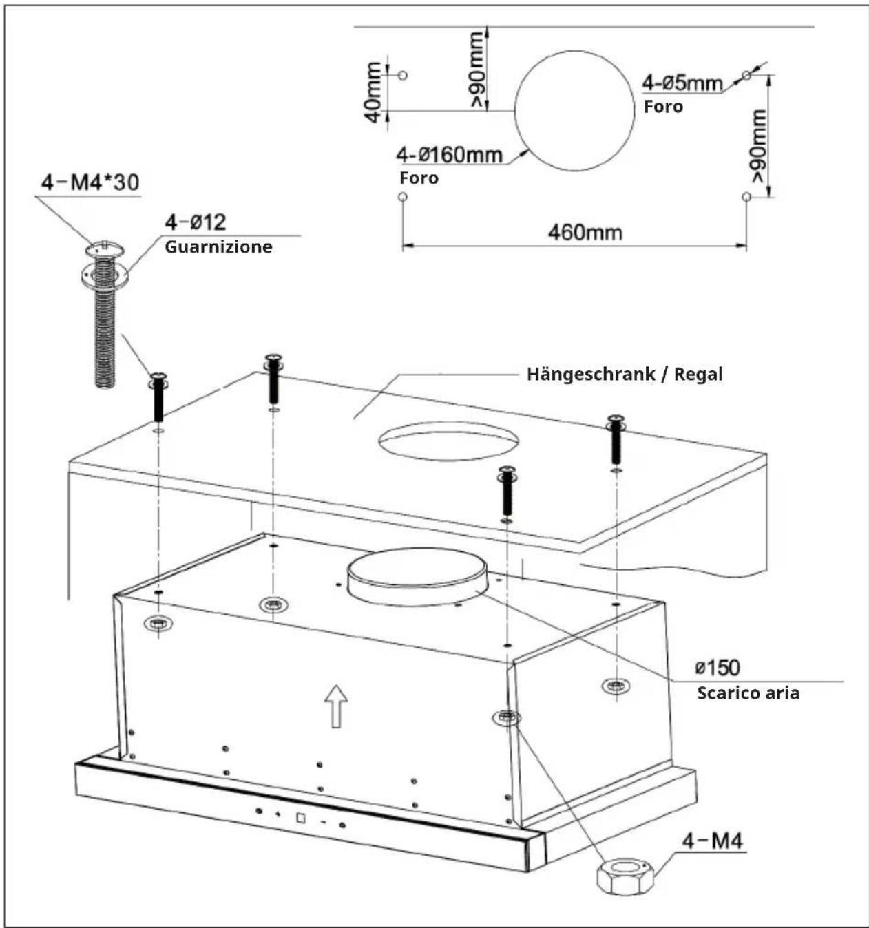 Klarstein Vinea - DIAGRAMMA DI INSTALLAZIONE - 1