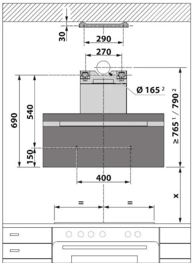 BERBEL Glassline 2 BKH 90 GL-2 - Apparaat ophangen - 1