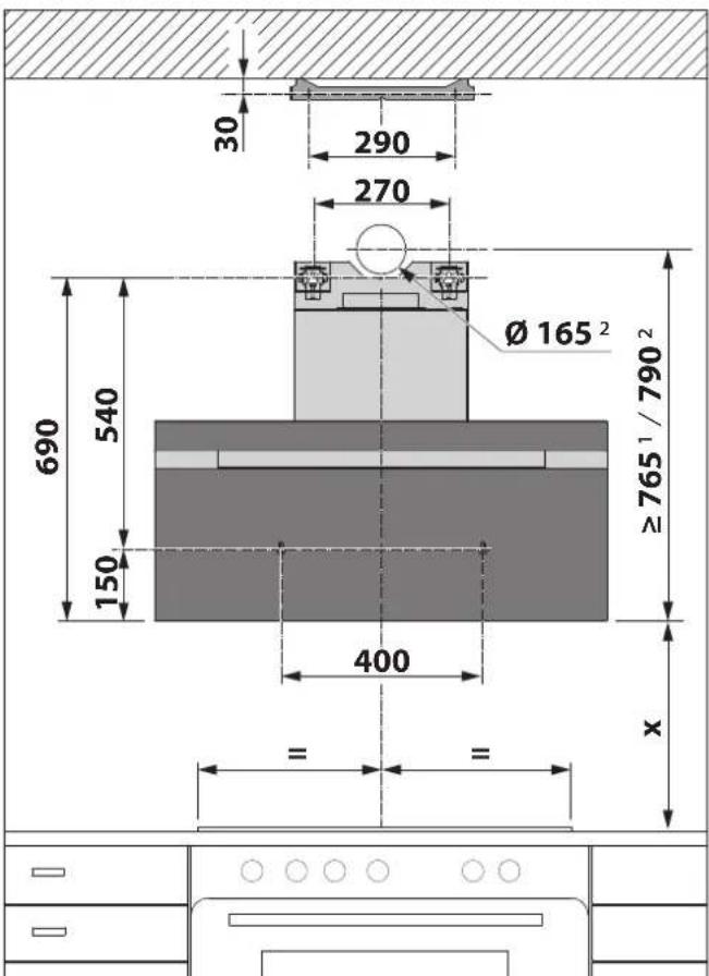 BERBEL Glassline 2 BKH 90 GL-2 - Hang the device in place - 1
