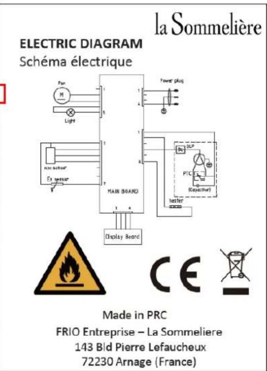 LA SOMMELIERE CTPNE147E - USE INSTRUCTIONS - 1