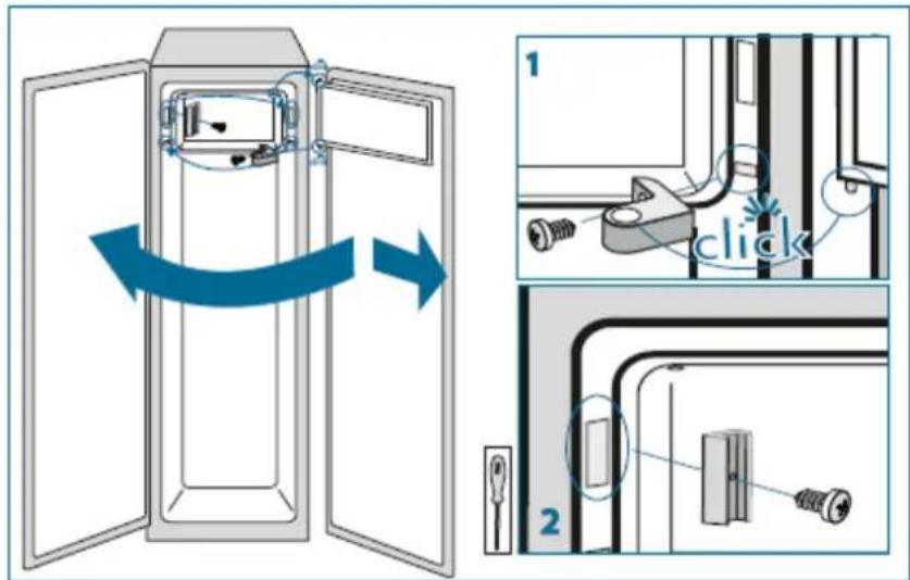 DE DIETRICH DRL1240ED - Invertire il senso di apertura delle porte - 2