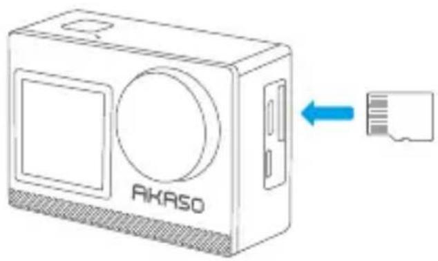 Akaso 4 Pro Action Cam - Instalar la tarjeta Micro SD - 1