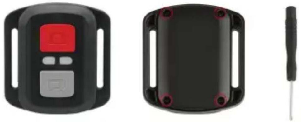 Akaso 4 Pro Action Cam - Replacing the CR2032 battery of the remote - 1