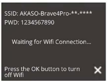 Akaso 4 Pro Action Cam - Turning on Wifi - 3