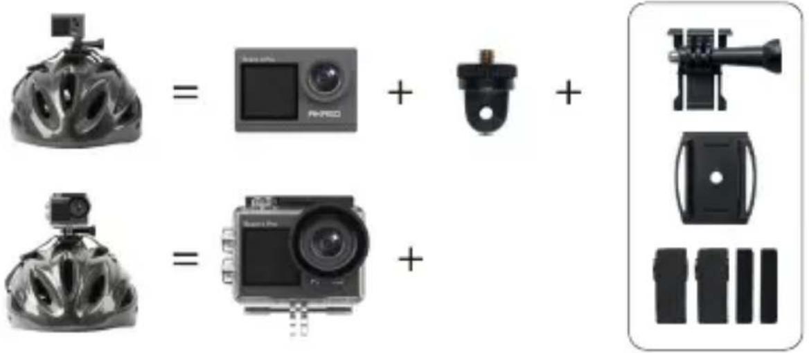 Akaso 4 Pro Action Cam - Mounting Your Camera - 3