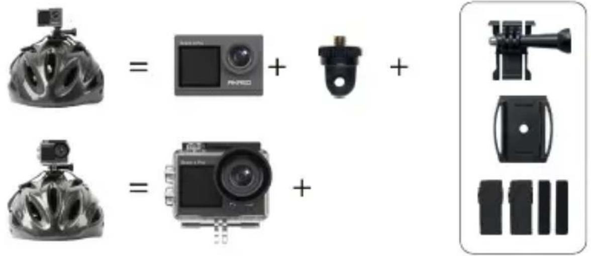 Akaso 4 Pro Action Cam - Montaggio della tua fotocamera - 3