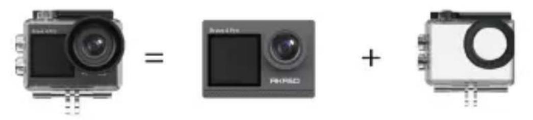 Akaso 4 Pro Action Cam - Montaje de Tu Camara - 1