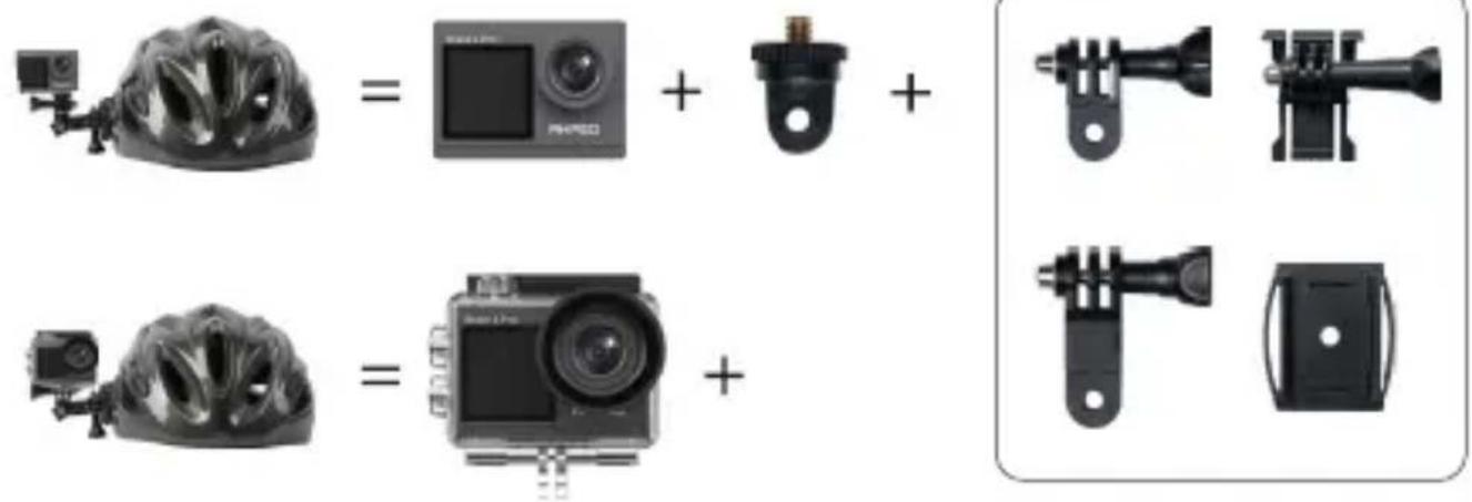 Akaso 4 Pro Action Cam - Montaje de Tu Camara - 5