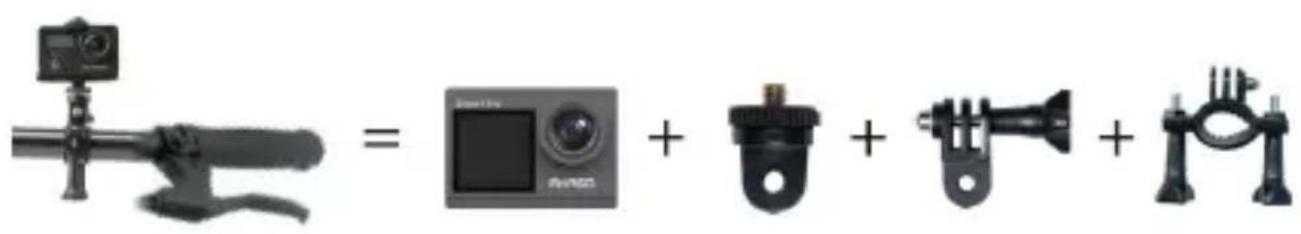 Akaso 4 Pro Action Cam - 力メラのマウntト - 7