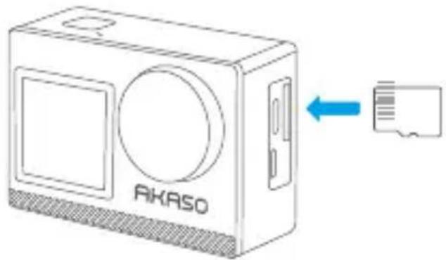 Akaso 4 Pro Action Cam - Installare la scheda Micro SD - 1