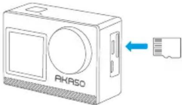 Akaso 4 Pro Action Cam - Micro SD力一卜を取り付た - 1