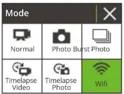 Akaso 4 Pro Action Cam - Turning on Wifi - 2