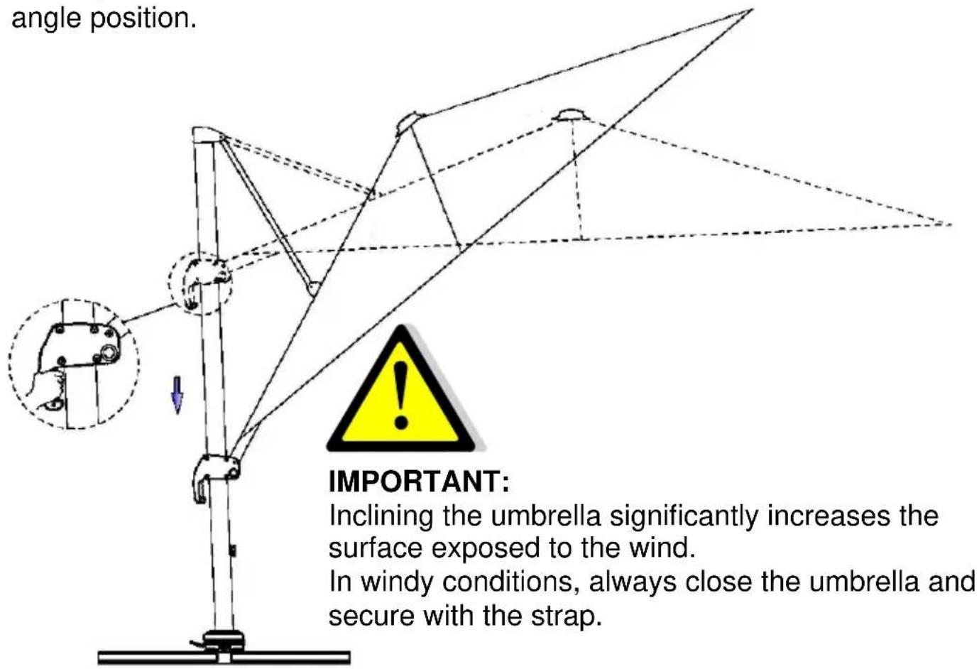 SCHNEIDER Rhodos Grande - Setting the desired inclination: - 1