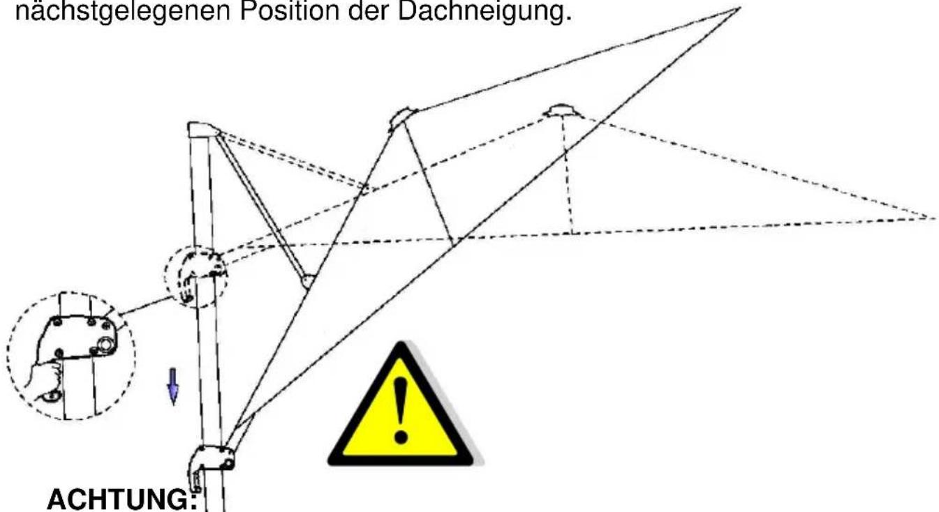 SCHNEIDER Rhodos Grande - Arretierung der gewünschten Dachneigung: - 1