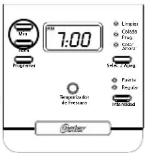 OSTER BVSTDC4401RD - Para programar la hora del reloj: - 1