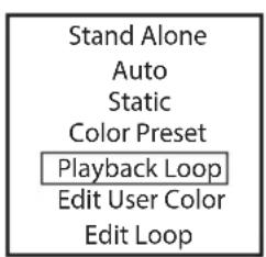 Cameo Studio PAR 4 G2 - MODALITA DI FUNZIONAMENTO STAND-ALONE PLAYBACK LOOP - 2