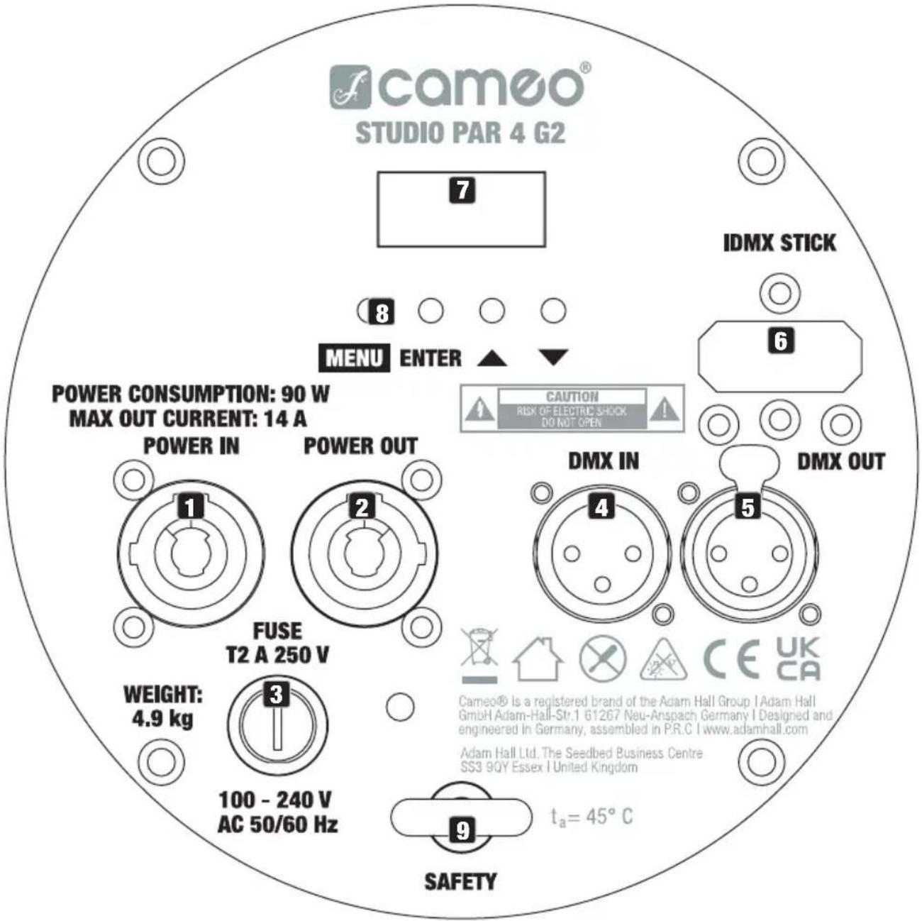 Cameo Studio PAR 4 G2 - FEATURES: - 1