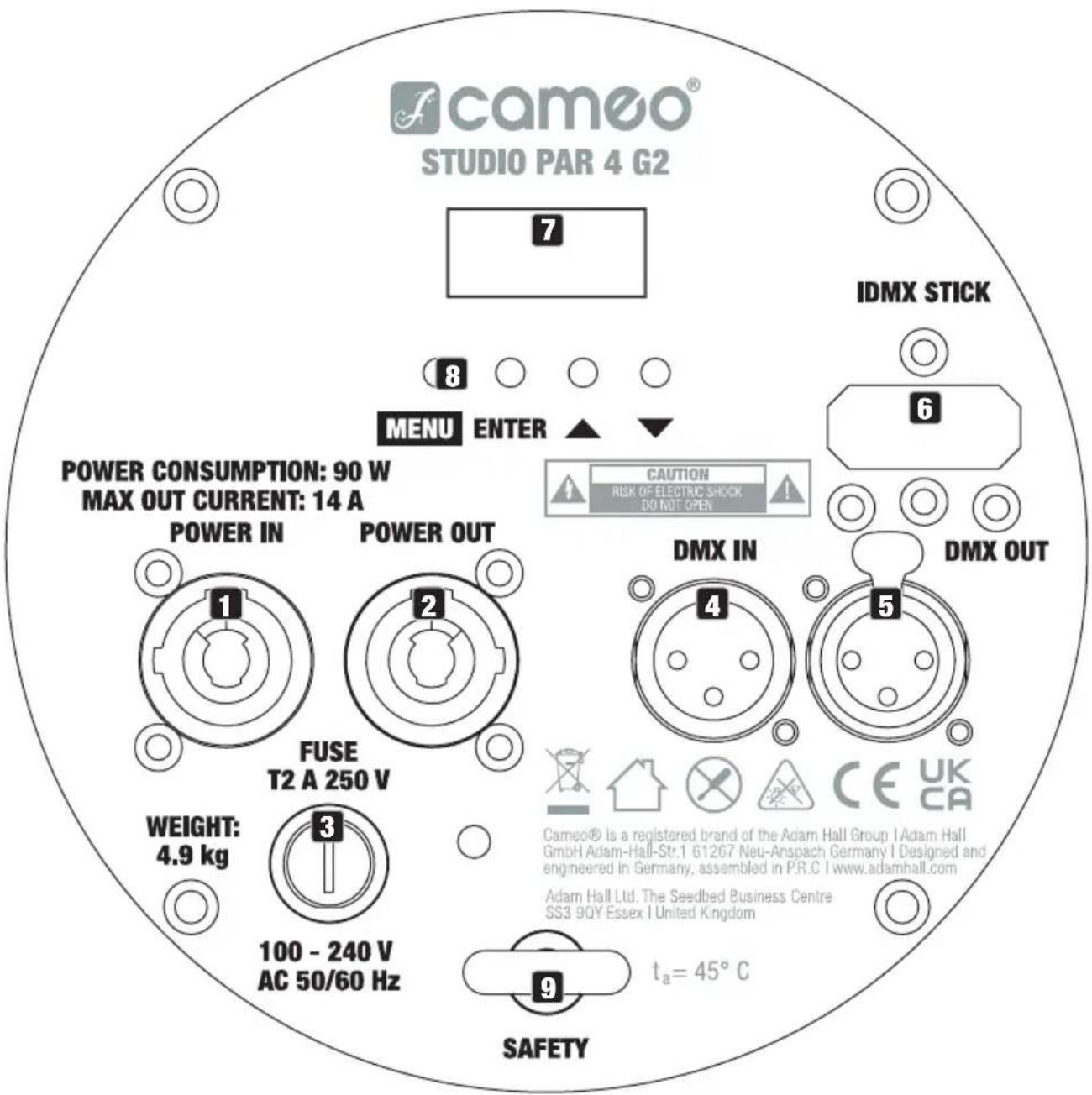 Cameo Studio PAR 4 G2 - CHARACTERISTIQUES : - 1