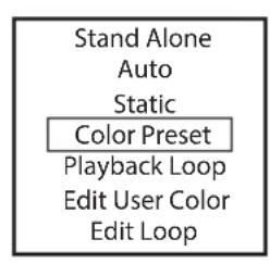 Cameo Studio PAR 4 G2 - MODE DE FONCTIONNEMENT STAND ALONE COLOR PRESET - 2
