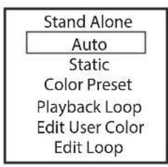 Cameo Studio PAR 4 G2 - USTAWIANIE TRYBU PRACY STANDALONE AUTO - 2