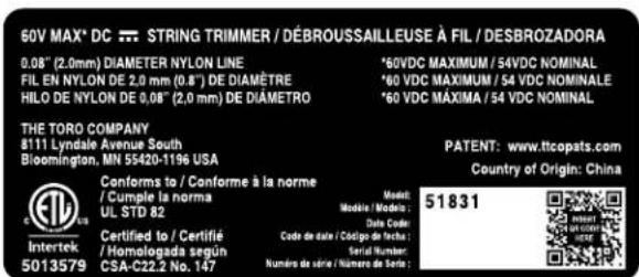 TORO 51831T - 144-3094 - 3