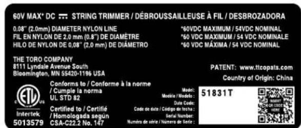 TORO 51831T - Autocollants de sécurité et d'instruction - 7