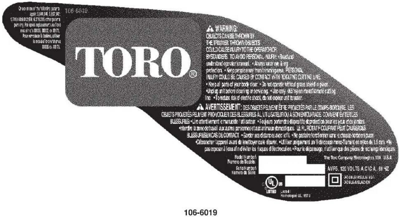 TORO 51357 - Safety/Instruction Decals - 1