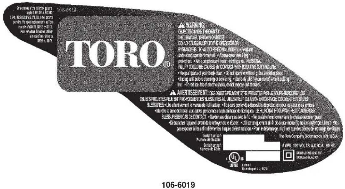 TORO 51357 - Autocollants de sécurité et d'instructions - 1